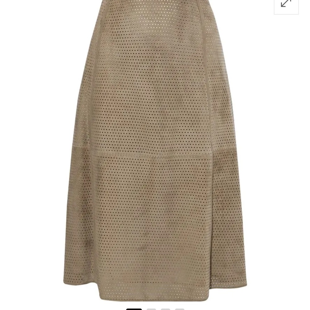 Theory Perforated Suede Midi
